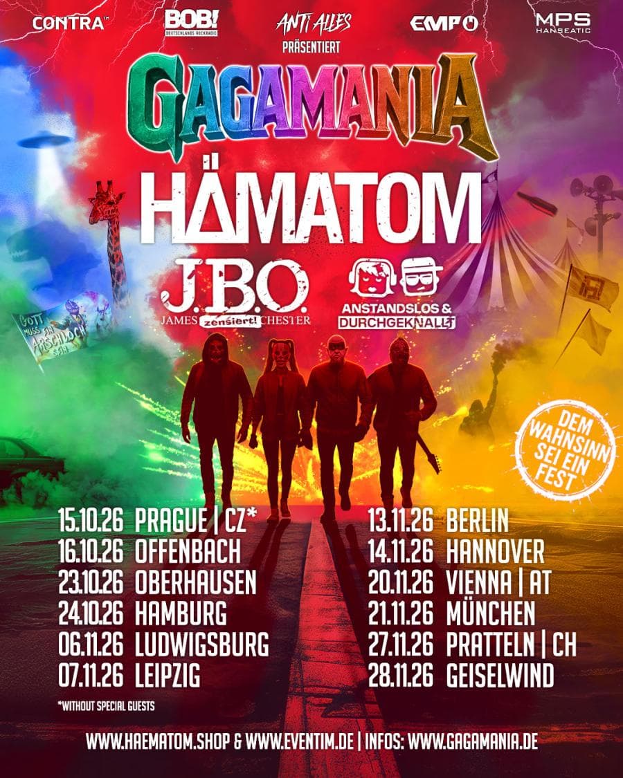 Hämatom + J.B.O. + Anstandslos & Durchgeknallt @ Palác Akropolis
