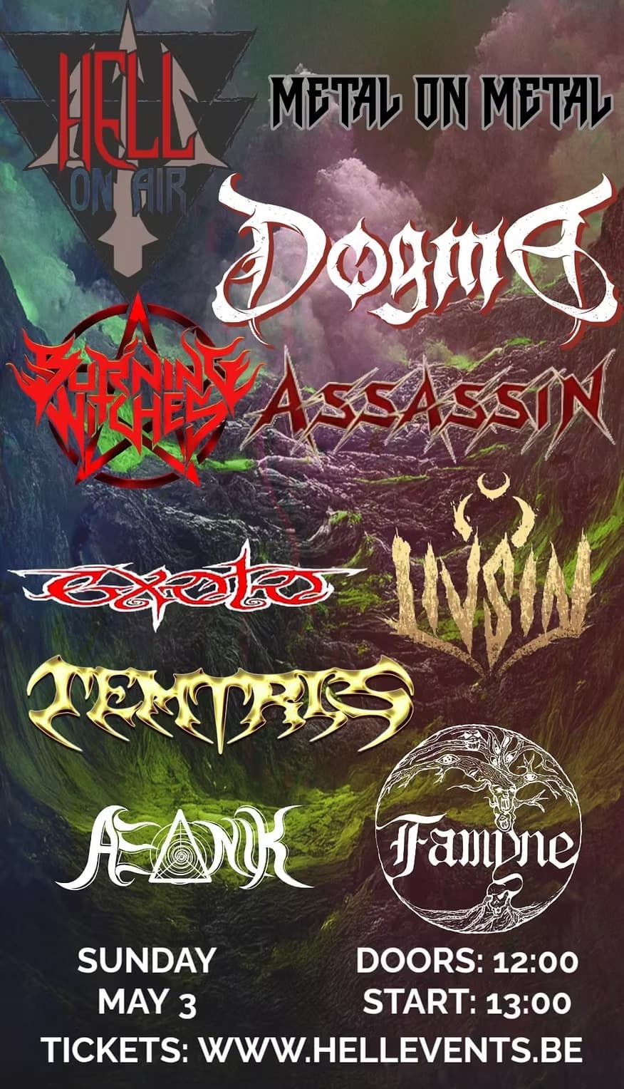 Aeonik + Assassin + Burning Witches + Dogma + Exoto @ Hell