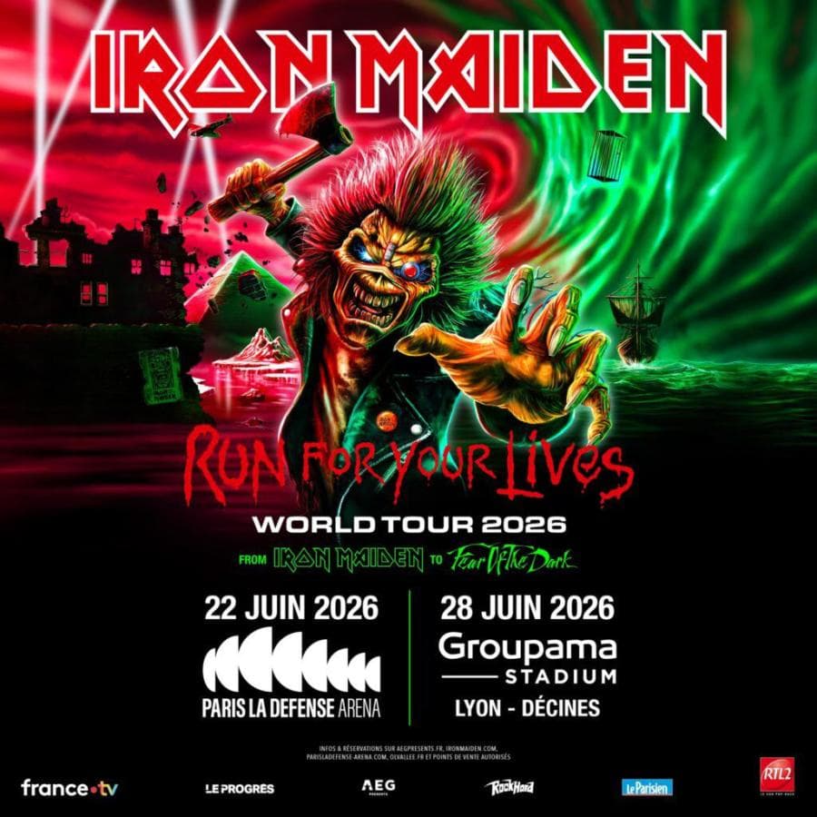 Iron Maiden + Evergrey @ Paris La Défense Arena