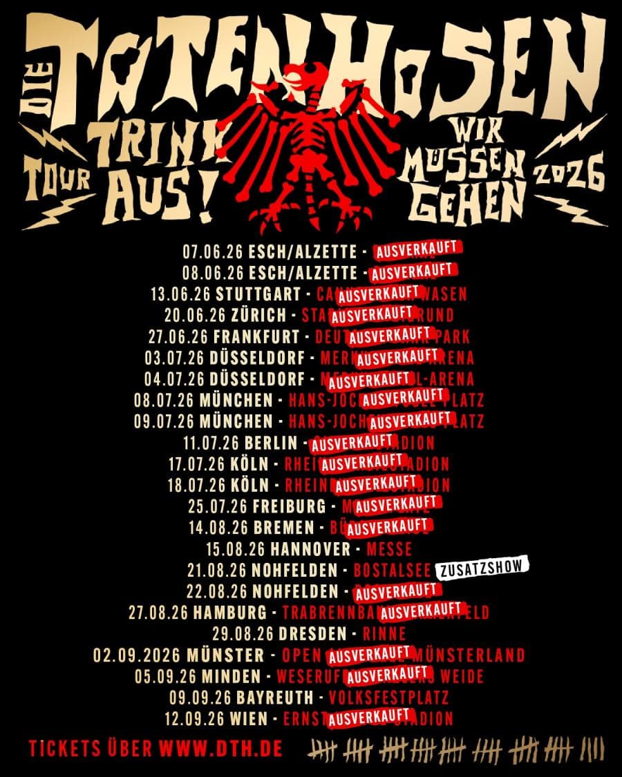 Die Toten Hosen + Buster Shuffle + Donots + Leftovers @ Ernst-Happel-Stadion
