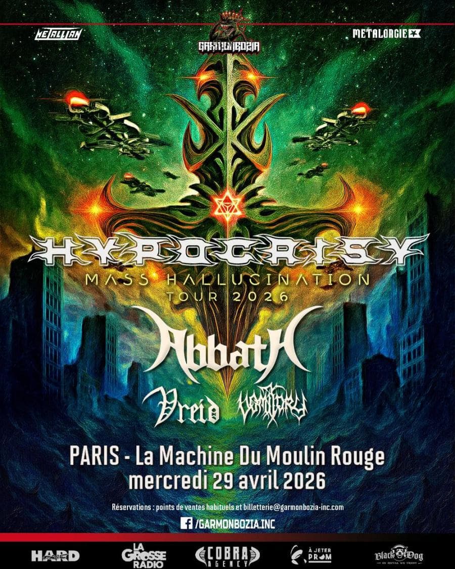 Hypocrisy + Abbath + Vomitory + Vreid @ La Machine du Moulin Rouge