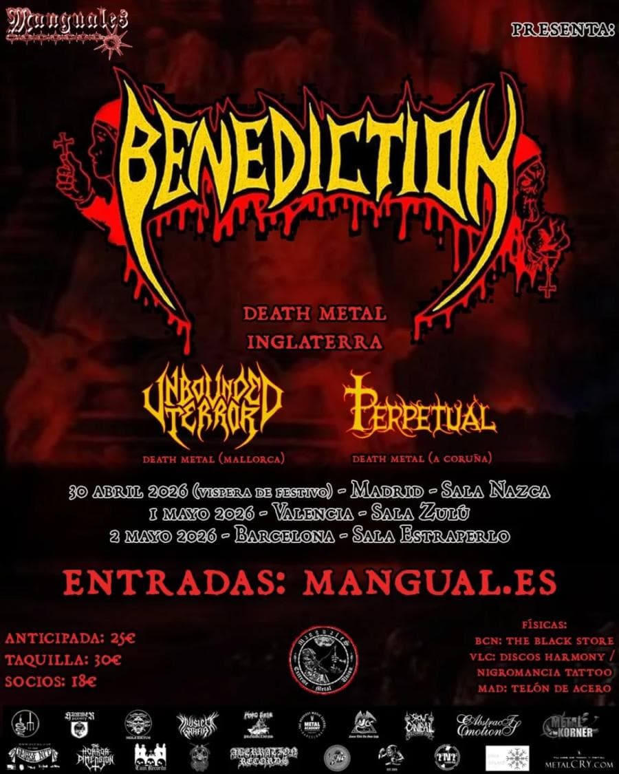 Benediction + Perpetual + Unbounded Terror @ Nazca