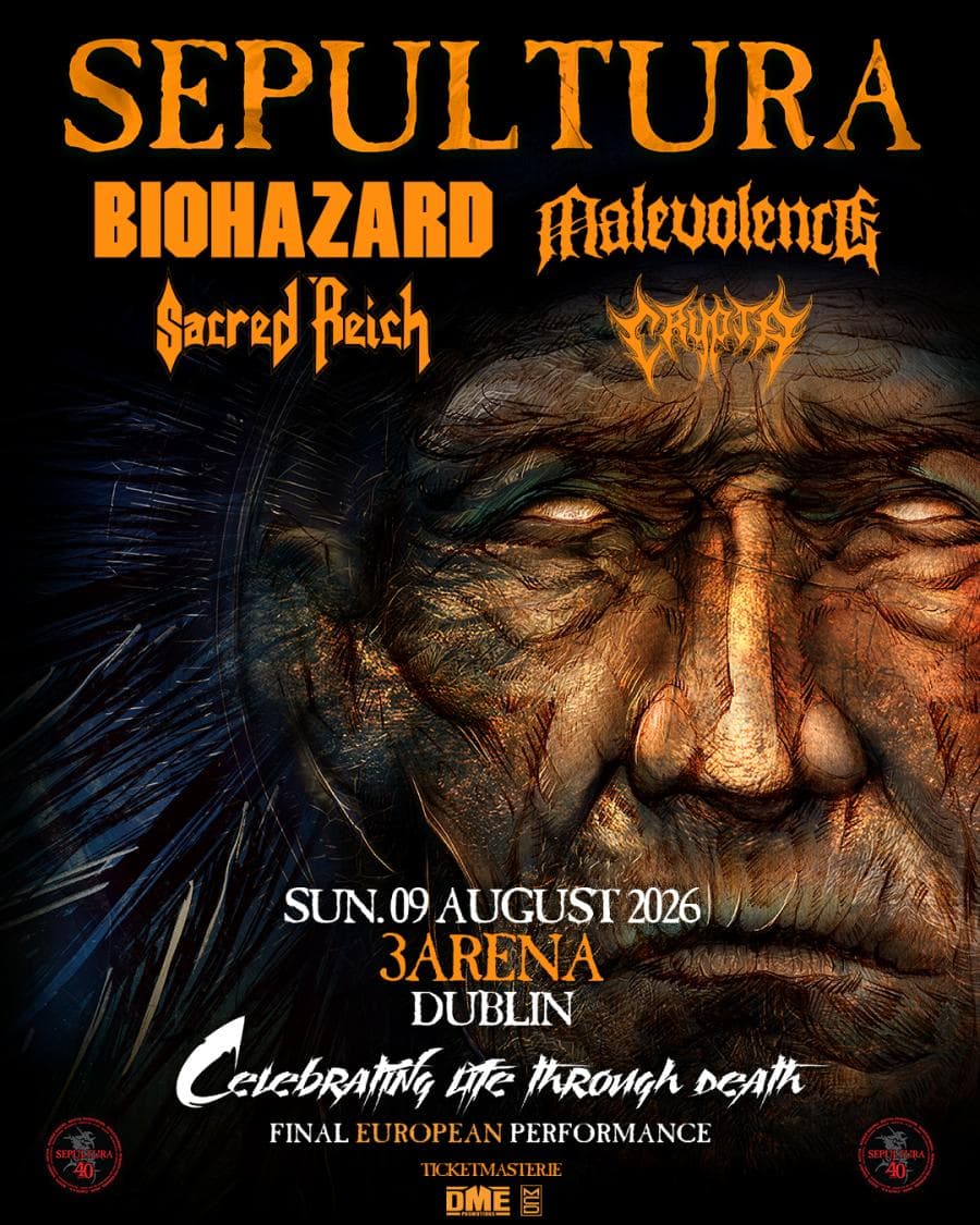 Sepultura + Biohazard + Crypta + Malevolence + Sacred Reich @ 3Arena