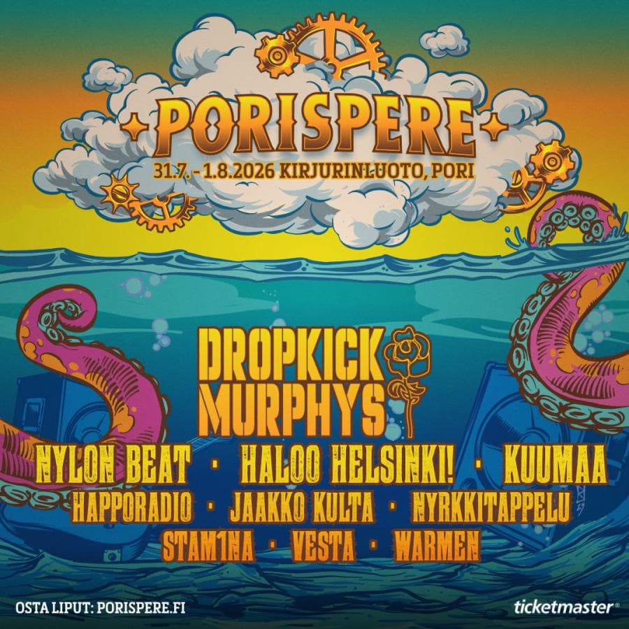 Dropkick Murphys + Haloo Helsinki! + Happoradio + Nyrkkitappelu + Stam1na @ Kirjurinluoto