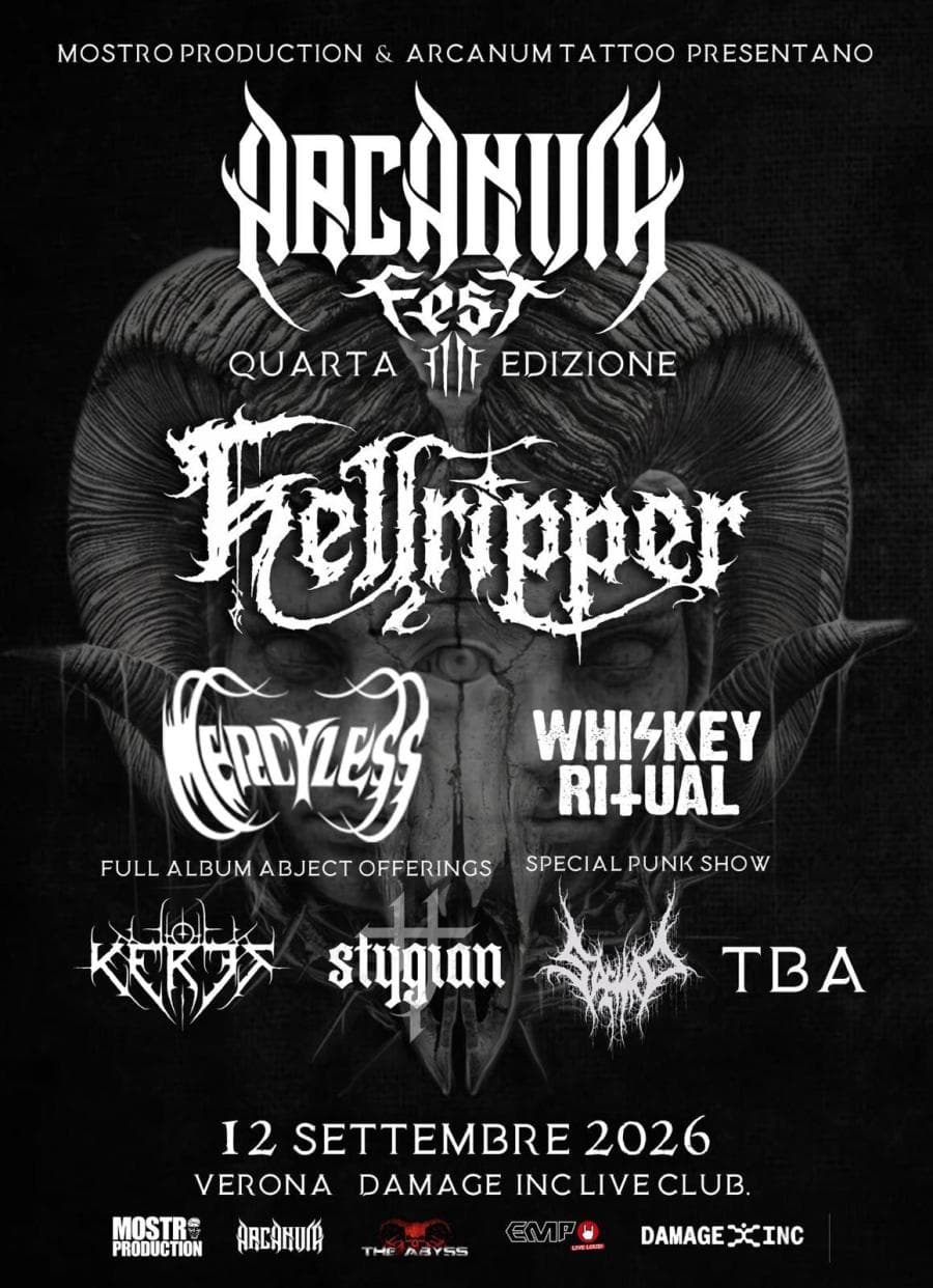 Hellripper + Keres + Mercyless + Spettro + Stygian @ Damage Inc Live Club