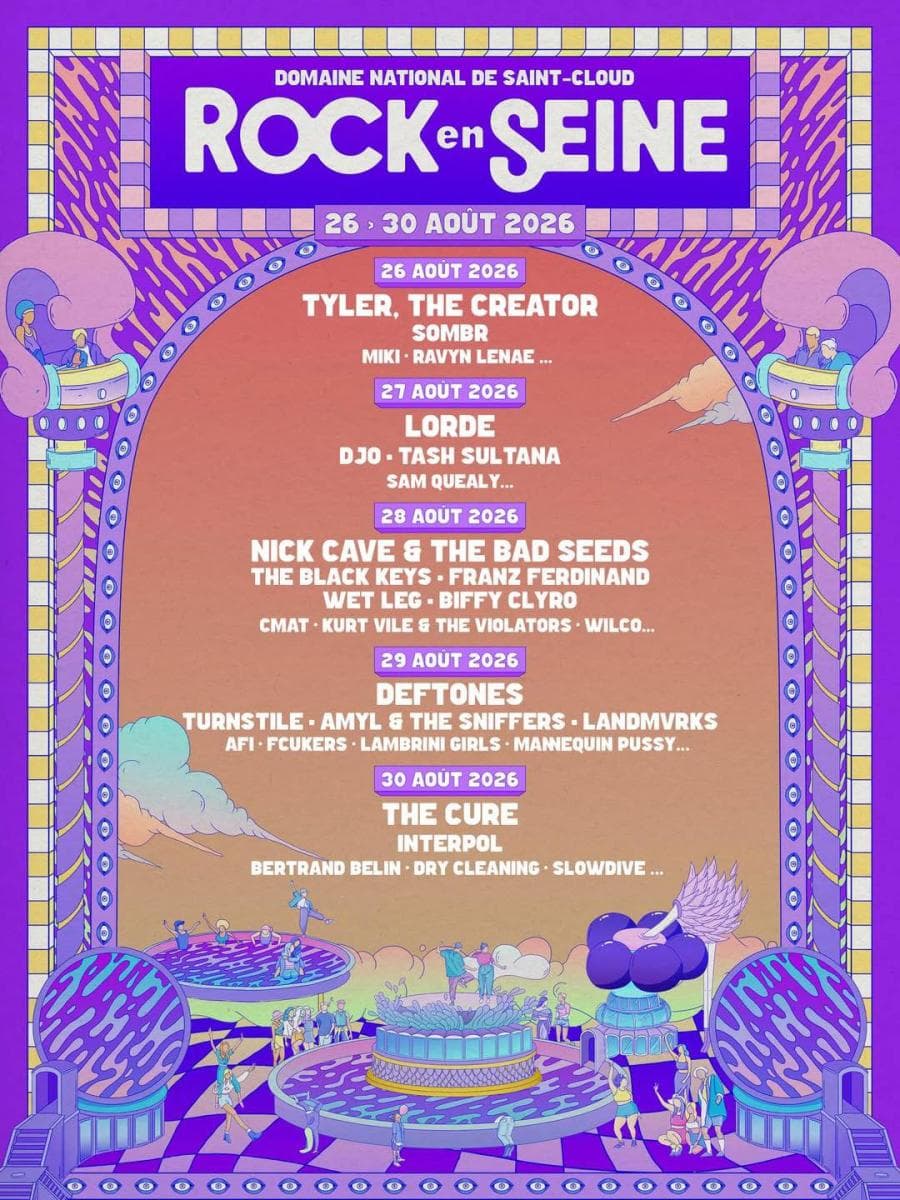 Deftones + Nick Cave & The Bad Seeds + The Cure + AFI + Amyl and The Sniffers @ Rock en Seine