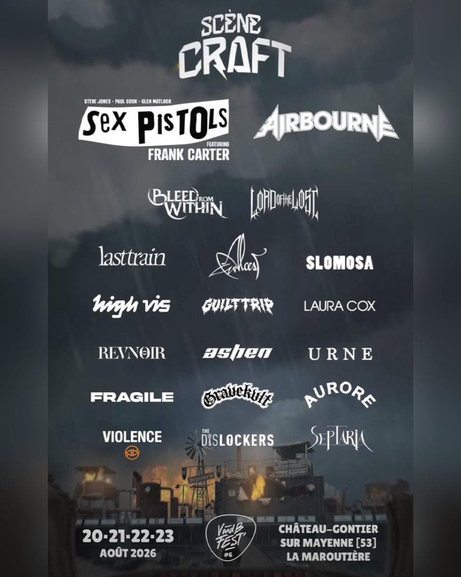 Airbourne + Alcest + Ashen + Aurore + Bleed From Within @ La Maroutiére