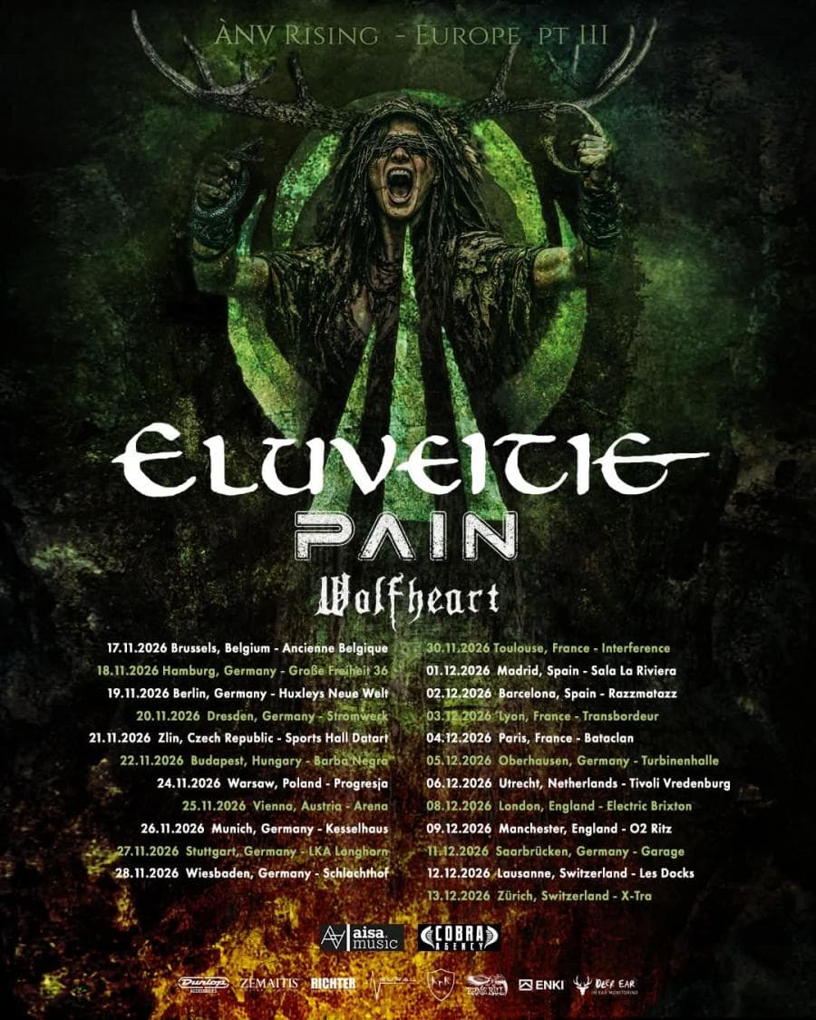 Eluveitie + Pain + Wolfheart @ Progresja