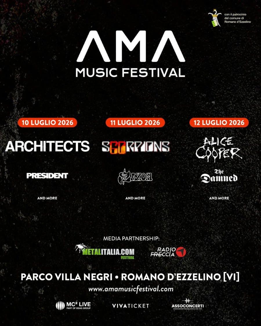 Alice Cooper + Architects + Scorpions + Messa + President @ Parco di Villa Negri