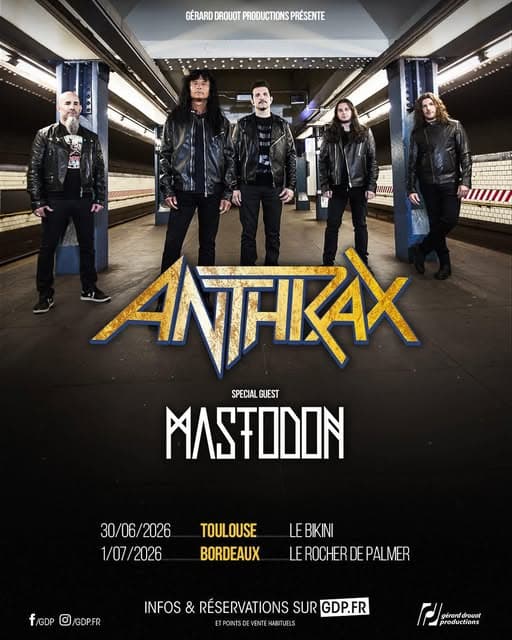 Anthrax + Mastodon @ Le Bikini