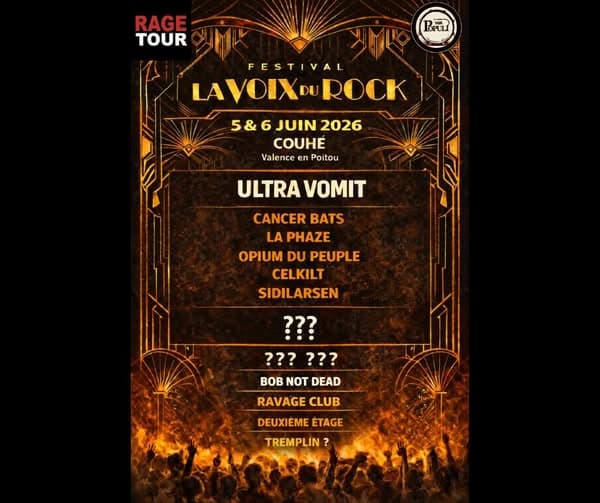 Ultra Vomit + Bob's NoT Dead! + Cancer Bats + Celkilt + La Phaze @ Abbaye de Valence