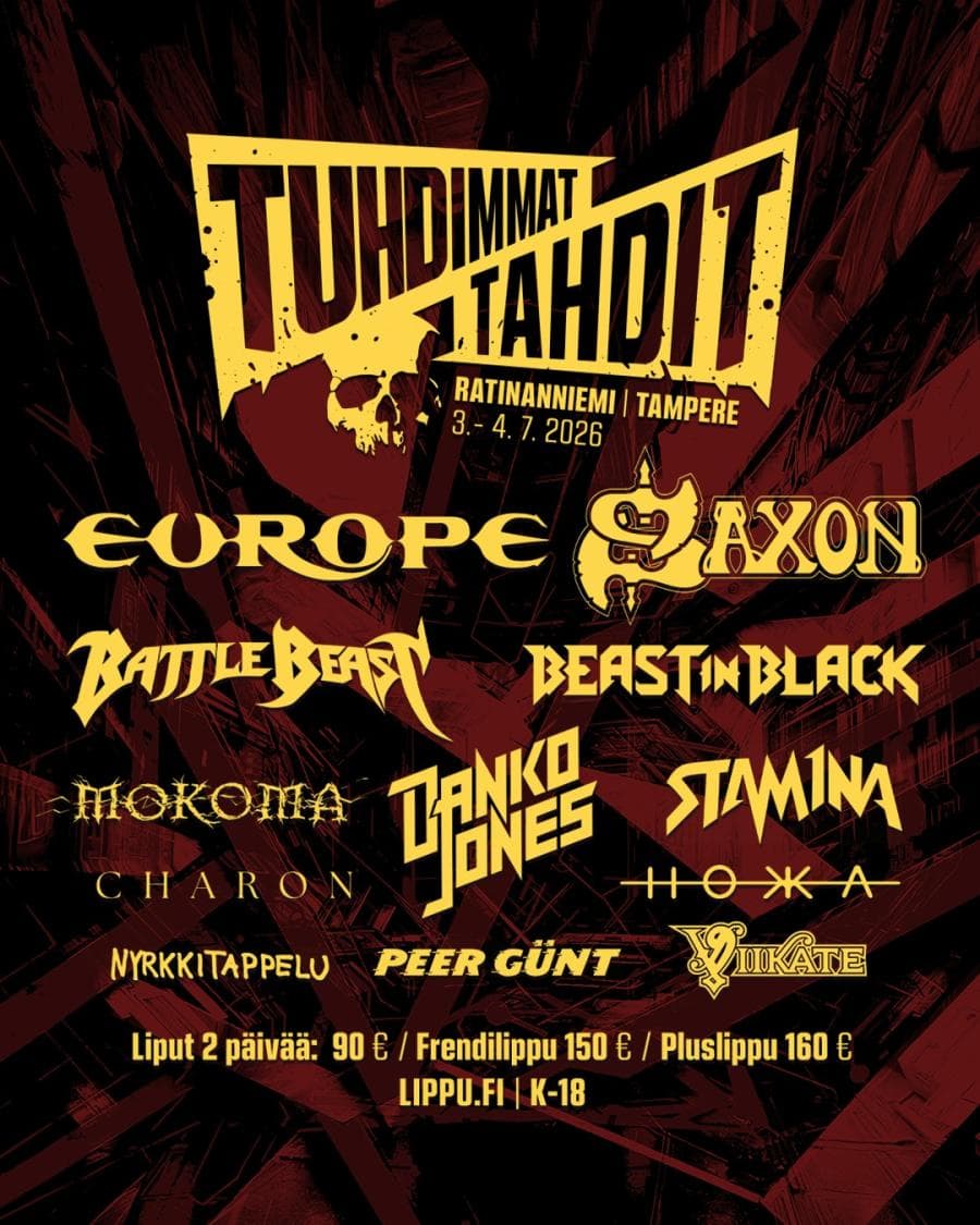 Europe + Saxon + Battle Beast + Beast In Black + Charon @ Ratinanniemi
