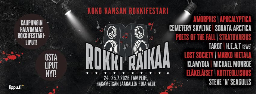 Amorphis + Apocalyptica + Cemetery Skyline + Eläkeläiset + H.E.A.T @ Rokki Raikaa