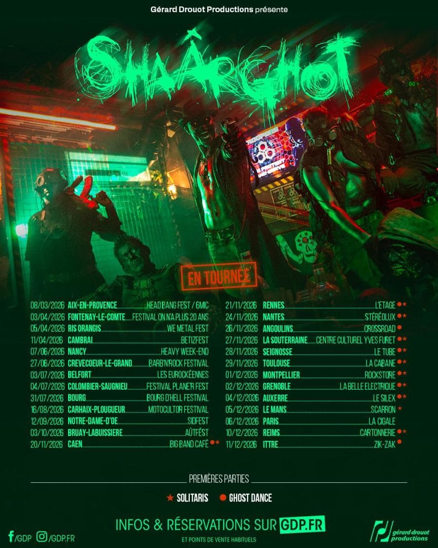 Shaârghot + Solitaris + Ghost Dance @ Zik-Zak
