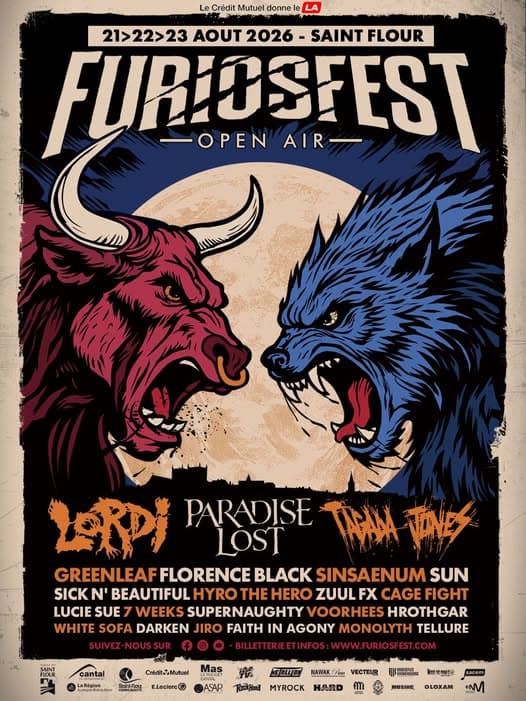 Lordi + Paradise Lost + Tagada Jones + 7 Weeks + Cage Fight @ Stade de L'Ander