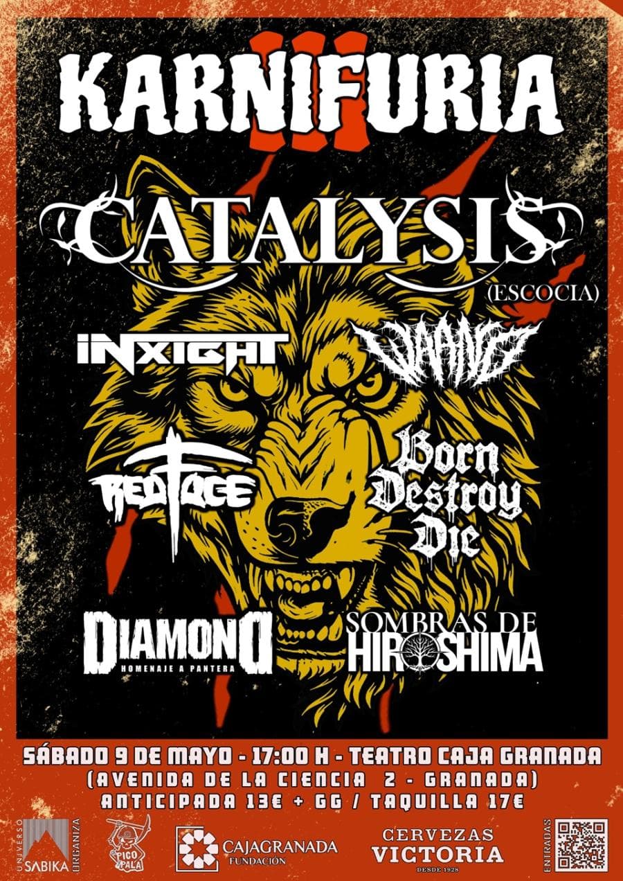 Catalysis + Born Destroy Die + Diamond + Inxigth + Redface @ Teatro Caja Granada