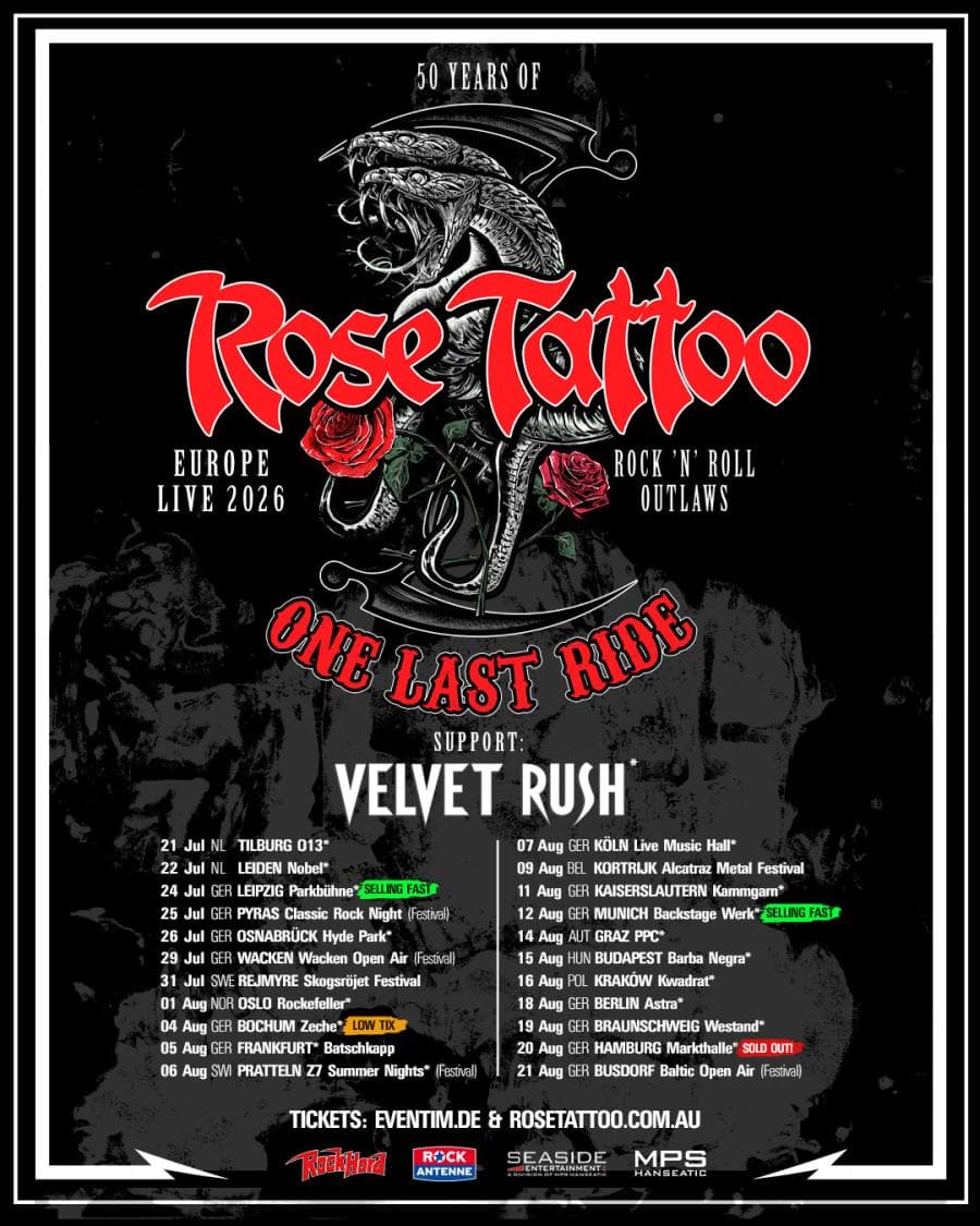 Rose Tattoo + Velvet Rush @ PPC