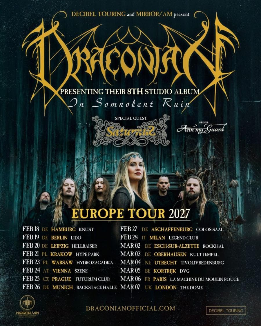 Draconian + Ann My Guard + Saturnus
