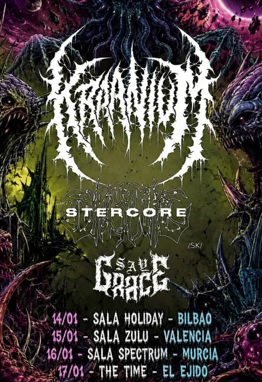 Kraanium + Say Grace + Stercore @ Zulú Klub