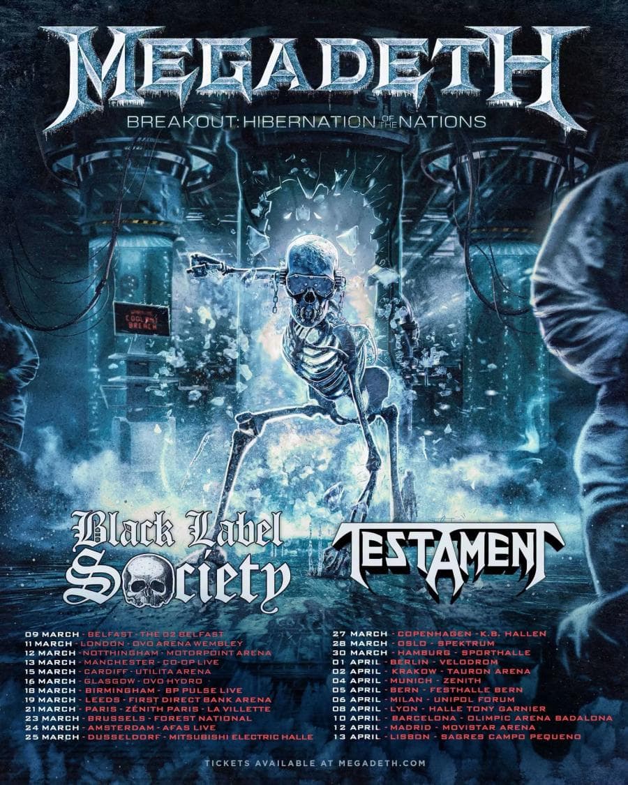 Megadeth + Black Label Society + Testament @ Movistar Arena