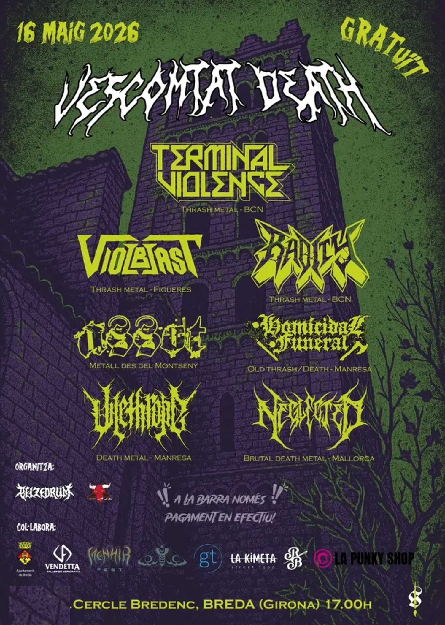 Vescomtat Death regresa a Breda con una segunda edición cargada de metal extremo y underground estatal