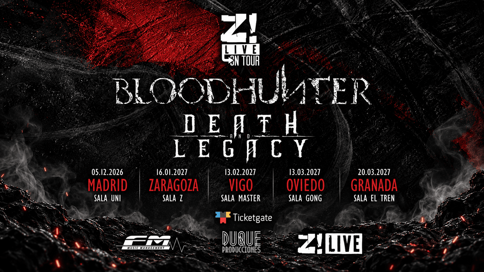 Bloodhunter y Death & Legacy anuncian una gira conjunta por cinco ciudades españolas