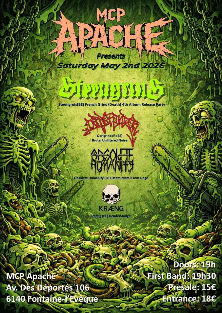 Steengruis + Kraeng + Obsolete Humanity + Oerjgrinder @ MCP Apache