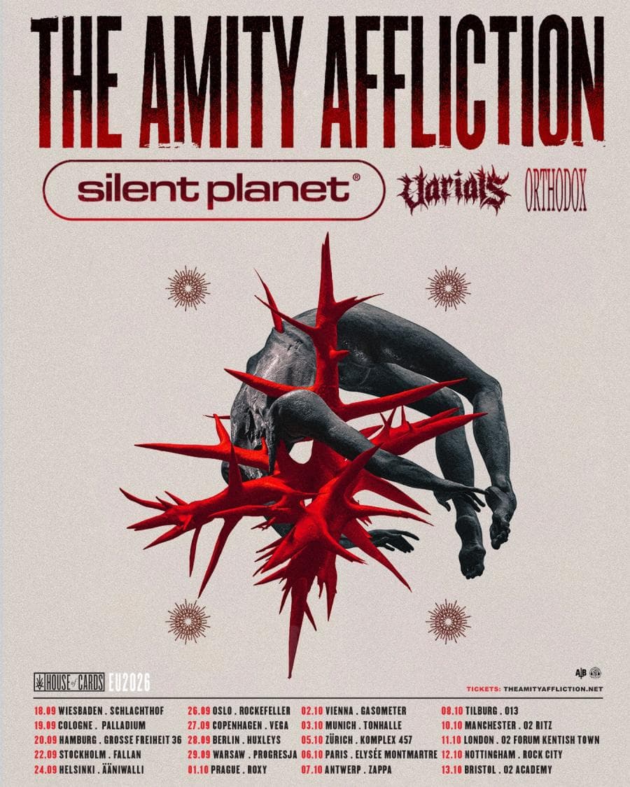 The Amity Affliction + Orthodox + Silent Planet + Varials @ Gasometer