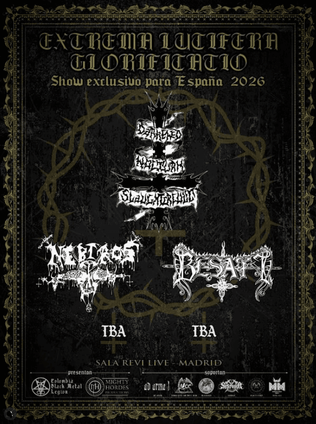 Darkened Nocturn Slaughtercult + Besatt + Nebiros @ Revi Live
