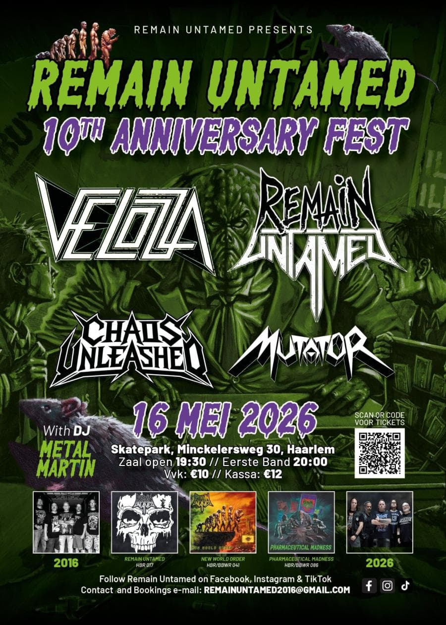 Velozza + Chaos Unleashed + Mutator + Remain Untamed @ Skatepark Haarlem